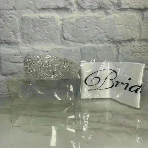 Bride To Be Tiara and Sash by Bridal Swan - Picture 1 of 6